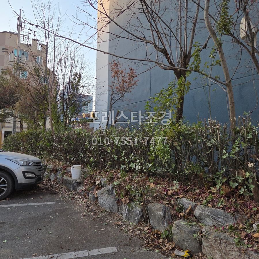 가지런히 다듬은 화단