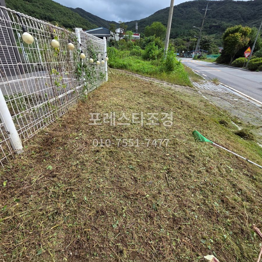 시흥 예초 마친 공장 입구